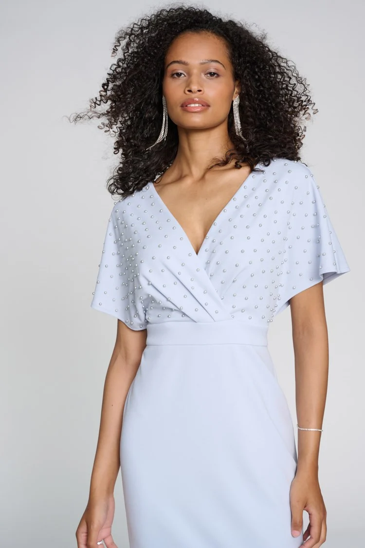 Crepe sales wrap dress
