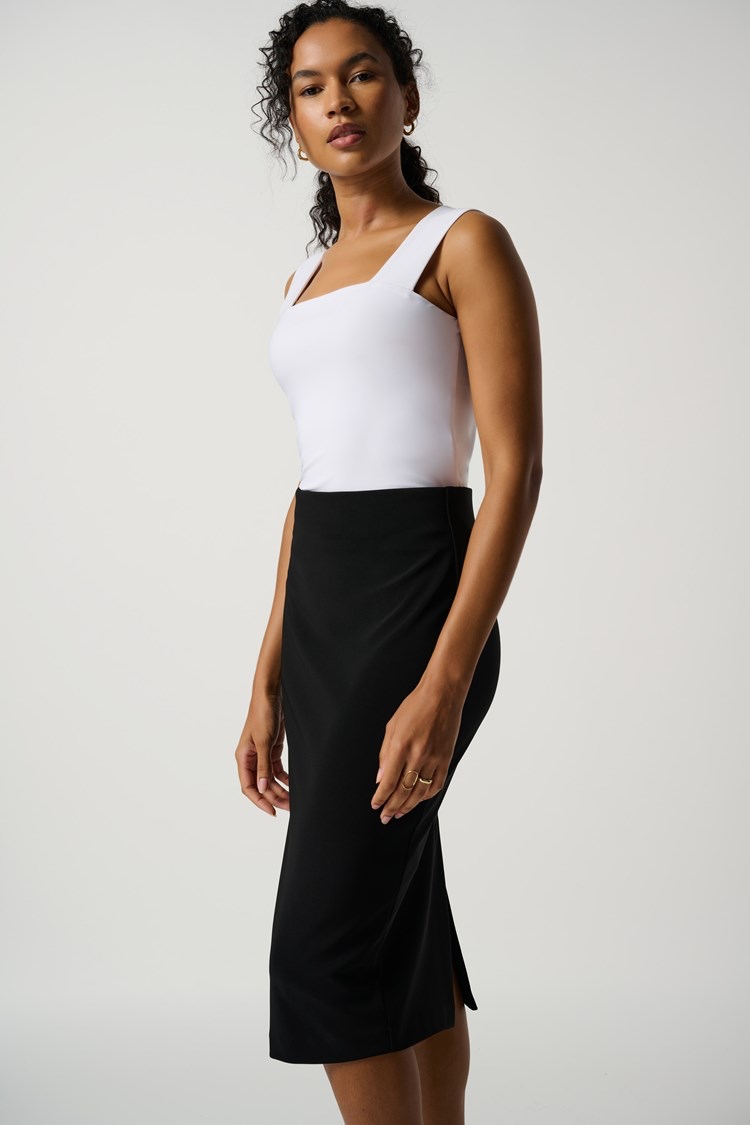 Joseph Ribkoff 163083 Classic Long Pencil Skirt in black and