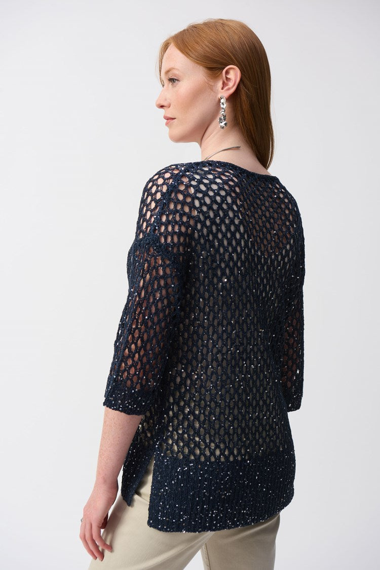 Joseph Ribkoff Wool Blend Sweater with Placement Stitch