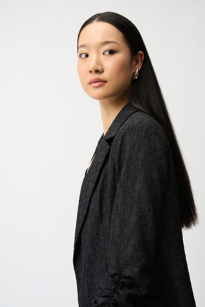 JOSEPH RIBKOFF 242034S26 WOVEN JACQUARD TEXTURE BOXY BLAZER