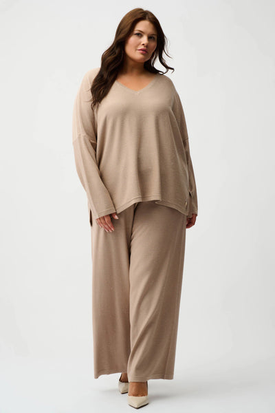 JOSEPH RIBKOFF 244922F25 Sequined Sweater Knit Culotte Pants