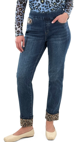 ORLY 252111 PULL ON JEAN WITH CUFF AND POCKET DETAIL