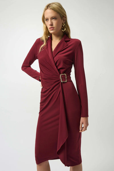 JOSEPH RIBKOFF 253145 MOSS CREPE WRAP DRESS 2 COLOURS