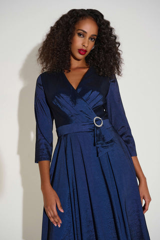JOSEPH RIBKOFF SIGNATURE 253777 STRETCH TAFFETA FIT & FLARE DRESS