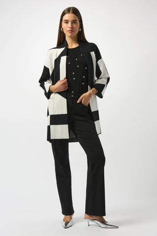JOSEPH RIBKOFF 253901 JACQUARD SWEATER KNIT COLOUR-BLOCK COVER UP