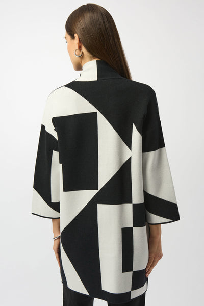 JOSEPH RIBKOFF 253901 JACQUARD SWEATER KNIT COLOUR-BLOCK COVER UP
