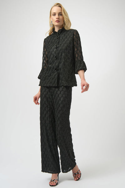 JOSEPH RIBKOFF 254073 Lurex Cascade Trapeze Jacket