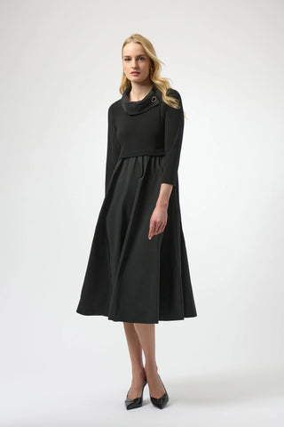 JOSEPH RIBKOFF 254207 SILKY KNIT AND MEMORY FIT AND FLARE DRESS