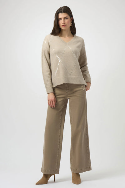 JOSEPH RIBKOFF 254919 CLASSIC WIDE LEG PULL ON JEANS