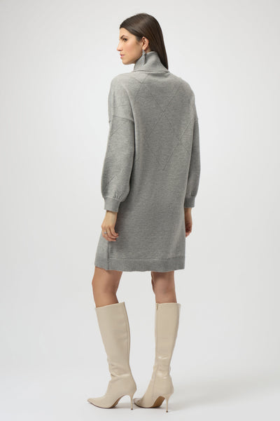JOSEPH RIBKOFF 254931 SWEATER KNIT STRAIGHT DRESS WITH SEQUIN DETAIL