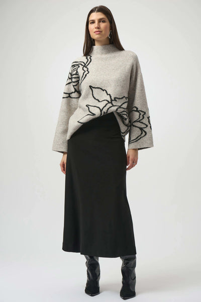 JOSEPH RIBKOFF 254943 SWEATER KNIT FLORAL PRINT PULLOVER