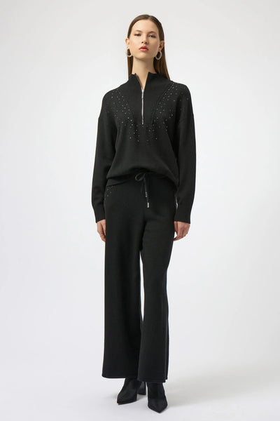 JOSEPH RIBKOFF 254945 SWEATER KNIT WIDE LEG PULL ON PANTS