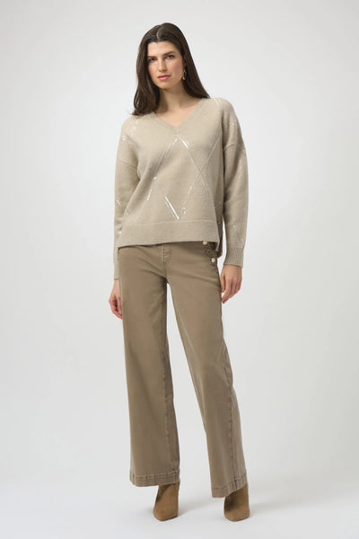 JOSEPH RIBKOFF 254949 SWEATER KNIT PULLOVER WITH SEQUINS