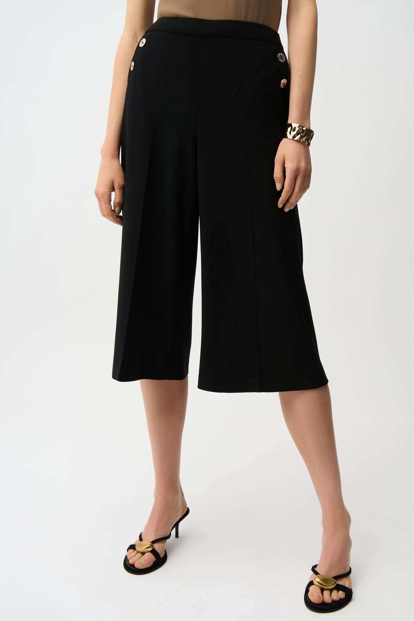 JOSEPH RIBKOFF 261105 Silky Knit Pull-On Culotte Pants