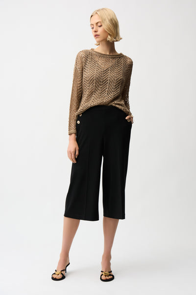 JOSEPH RIBKOFF 261105 Silky Knit Pull-On Culotte Pants