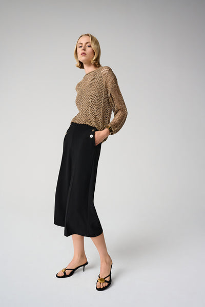 JOSEPH RIBKOFF 261105 Silky Knit Pull-On Culotte Pants
