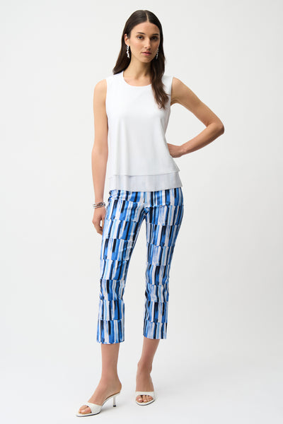 JOSEPH RIBKOFF 261189 Silky Knit Layered Sleeveless Top- 2 COLOURS