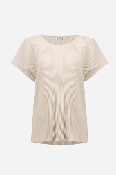 JOSEPH RIBKOFF 261192 Pleated Scuba Crepe Boxy Top
