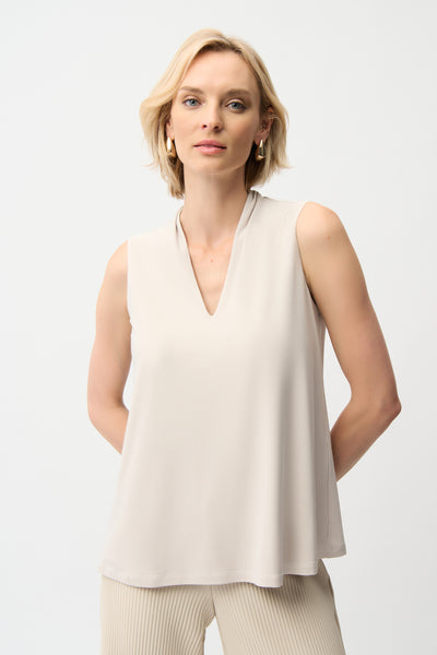 JOSEPH RIBKOFF 261229 Silky Knit Sleeveless Trapeze Top With V-necklineline- 3 COLOURS