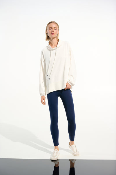 JOSEPH RIBKOFF SPORT 261604 WOVEN TWILL BOXY TUNIC WITH FUNNEL NECK- 3 COLOURS