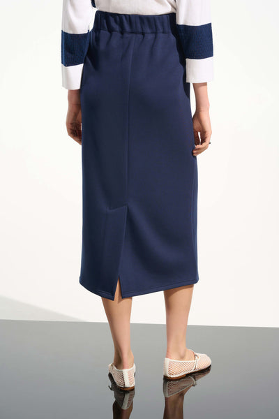 JOSEPH RIBKOFF 261608 SCUBA JERSEY PULL-ON SKIRT WITH DRAWSTRING WAIST