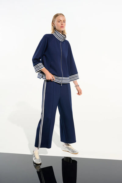 JOSEPH RIBKOFF 261617 SCUBA JERSEY JACKET WITH FUNNEL COLLAR