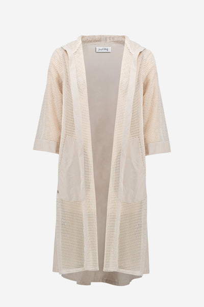 JOSEPH RIBKOFF 261620 Memory and Mesh A-Line Cover-Up With Hood- 2 COLOURS