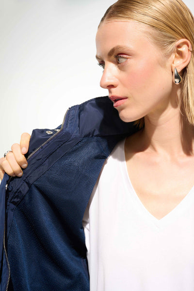 JOSEPH RIBKOFF 261630 IMITATION MEMORY ANORAK WITH HIDDEN HOOD