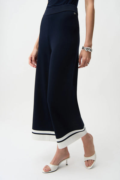 JOSEPH RIBKOFF SPORT 261942 Viscose Blend Culotte pants With Stripe Detail