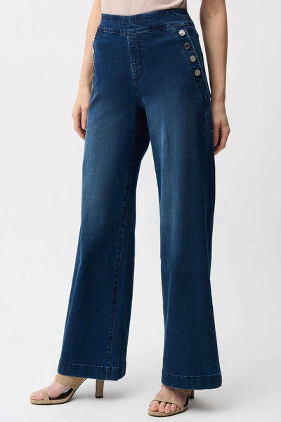 JOSEPH RIBKOFF 261961 WIDE LEG PULL ON JEANS