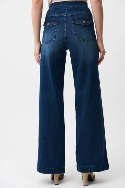 JOSEPH RIBKOFF 261961 WIDE LEG PULL ON JEANS