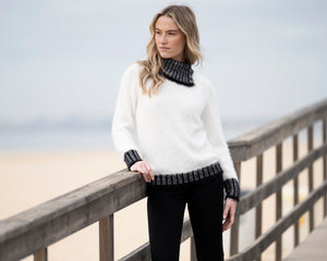 MARBLE 8026 TWO TONE SOFT SWEATER