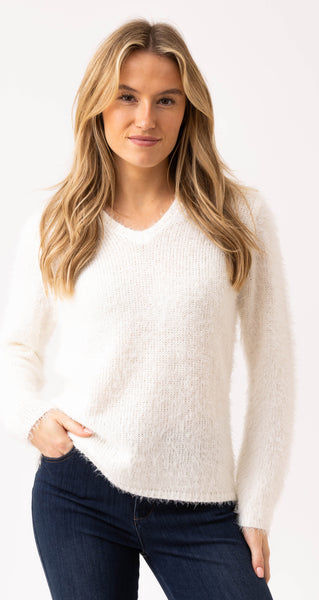 MARBLE 8032 SUPER SOFT SWEATER WITH REMOVEABLE SCARF