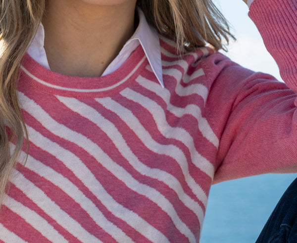 MARBLE 8041 PRINTED SWEATER WITH SLEEVE BUTTONS