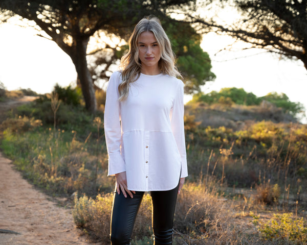 MARBLE 8147 BLOUSE TOP WITH BUTTON DETAILS