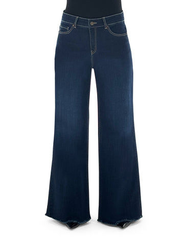 ORLY 91302 DARK DENIM WIDE-LEG PANT