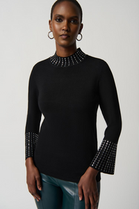 Joseph Ribkoff 234920 Embellished Sweater With Bell