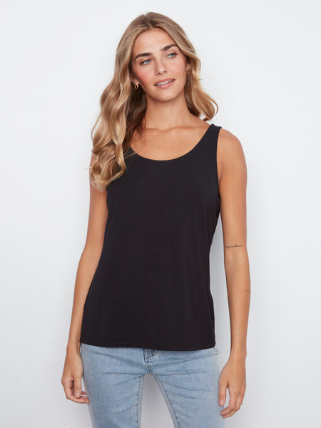CHARLIE B C1243CPK BAMBOO REVERSIBLE TANK 2 COLOURS