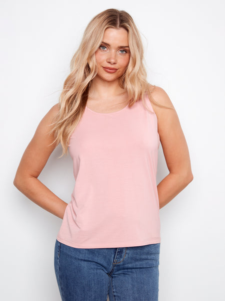 CHARLIE B C1243WPK WEAR 2 WAY BAMBOO CAMI- 6 COLOURS