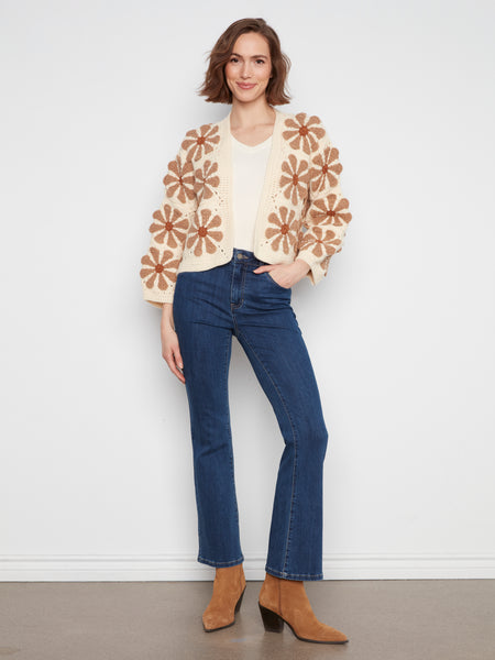 CHARLIE B C2072 CARDI SWEATER