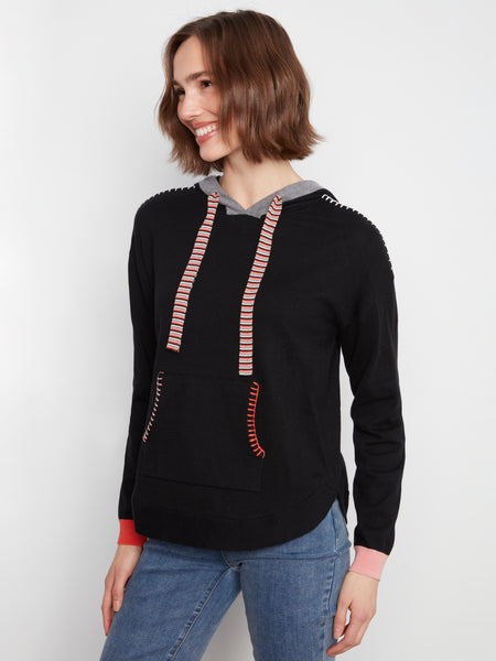 CHARLIE B C2075 HOODED SWEATER
