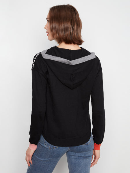 CHARLIE B C2075 HOODED SWEATER