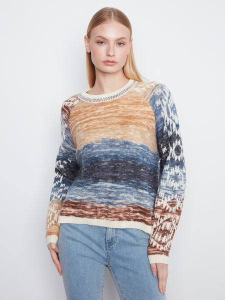 CHARLIE B C2130 DOUBLE LAYERS REVERSIBLE SWEATER 2 COLOURS