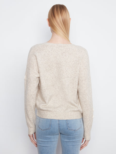 CHARLIE B C2163 FLOWER SWEATER