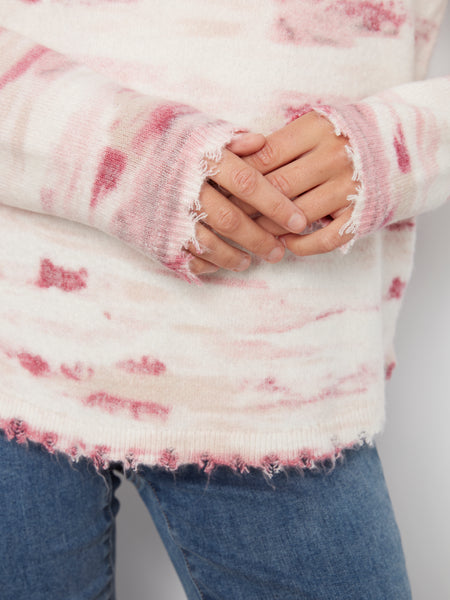 CHARLIE B C2735RR RAW EDGE SWEATER 2 COLOURS