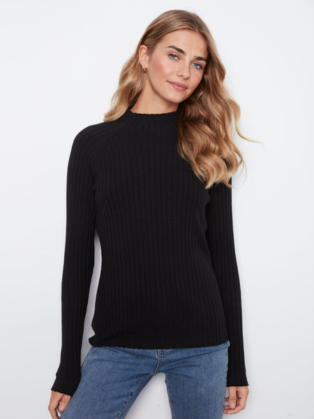 CHARLIE B C2754RP FUNNEL NECK SWEATER 3 COLOURS