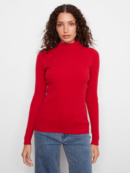 CHARLIE B C2754RP FUNNEL NECK SWEATER 3 COLOURS