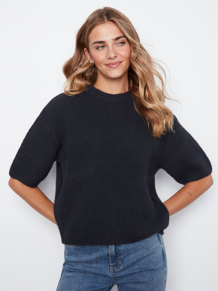 CHARLIE B C2858R SHORT SLEEVE SWEATER 3 COLOURS