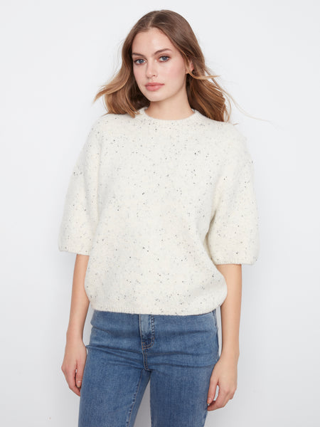CHARLIE B C2858R SHORT SLEEVE SWEATER 3 COLOURS