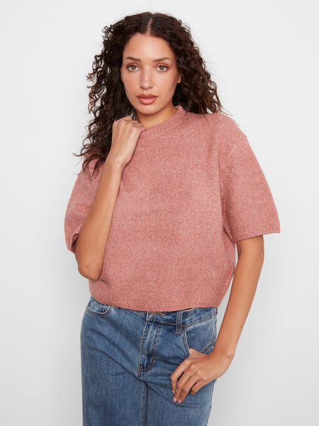 CHARLIE B C2858R SHORT SLEEVE SWEATER 3 COLOURS